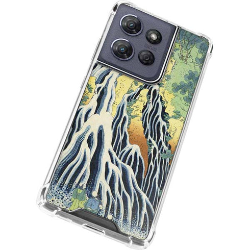 Kirifuri Falls in Kurokawa Mountain by Hokusai Moto G Play 5G (2025) Clear Case
